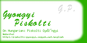 gyongyi piskolti business card